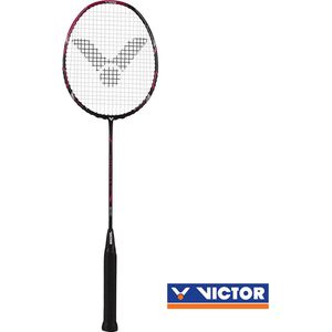 VICTOR Badmintonracket Ultramate 8, damesrackets, roze zwart, 087/0/9, zwart/magenta, 68 cm