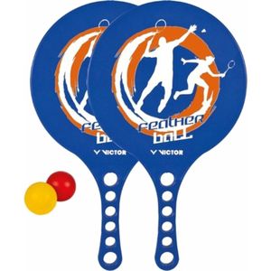 VICTOR Featherball Premium set - strandbalset + 2 kunststof rackets + 2 ballen