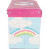 Bieco - Opbergbox - Eenhoorn - Gepolsterde Deksel - Compact Op Te Vouwen