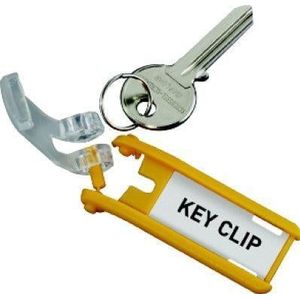 DURABLE sleutelclips - kunststof - 6 stuks Geel