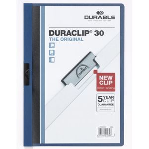 Durable Duraclip klemmap donkerblauw A4 voor 30 pagina's