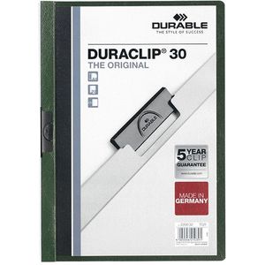 Durable Duraclip klemmap donker A4 voor 30 pagina's - Groen