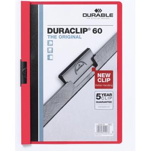 Klemmap durable duraclip a4 6mm 60v rd | 25 stuks