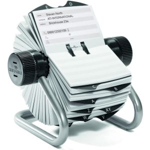 DURABLE Telefon-/Adress-Rollkartei silbergrau, für 500 Adress,- Telefonkarten