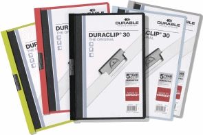 KLEMMAP DURABLE DURACLIP A4 3MM 30V ASS