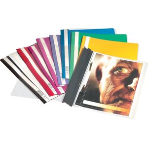 50 x Durable Sichthefter A4+ PVC-Hartfolie schwarz