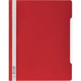 Durable 257003 Zichtsnelhechtmap PVC, extra breed, 50 stuks, rood, met transparante kaft