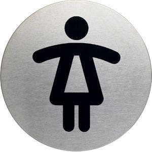 Infobord pictogram Durable 4904 wc dames rond 83mm