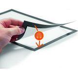 Durable 488201 Infokader Duraframe (A4, zelfklevend met magnetische sluiting) 10 stuks, zwart