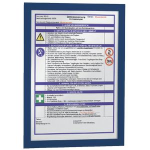 Durable Duraframe 488207 posterlijst, A4, herplaatsbaar, donkerblauw, 10 stuks