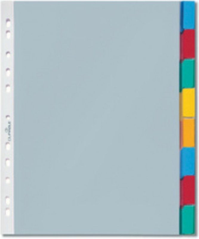 Durable Hüllenregister A4 8-teilig PP transparent
