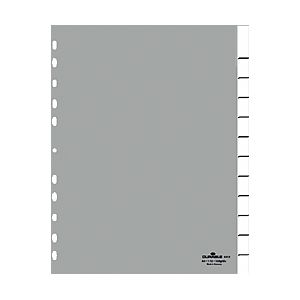 Durable Register A4+ 12-teilig PP grau