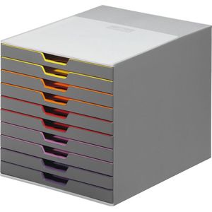 Durable Schubladenbox Varicolor, 10 Schübe, DIN C4, grau/anthrazit