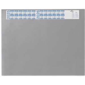 Durable 720410 bureauonderlegger met klapdeksel en kalenderband, 65 x 52 cm, grijs