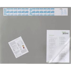 Durable Schrijfonderlegger 720410 (met transparante afdekvel en kalender, 650 x 520 mm) 1 stuk, grijs