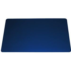 Durable 710307 Bureauonderlegger met geribbelde rand, antislip schuimrubberen onderkant, 65 x 52 cm, blauw