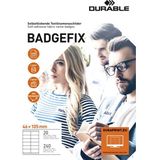 Badgefix - 46 x 105 mm - Zelfklevende Naamkaartjes - Wit - 240 Stuks