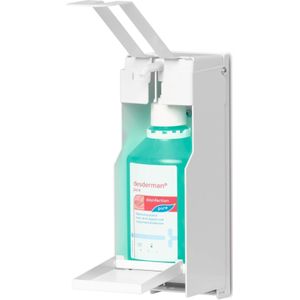 Durable 589302 desinfectie- of zeepdispenser met lange arm, flexibele aanpassing aan flessen tot 500 ml, wit