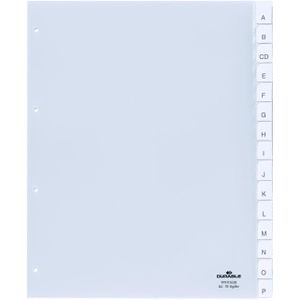 DURABLE Ordnerregister Vollformat, Überbreite blanko transparent 15-teilig, 1 Satz