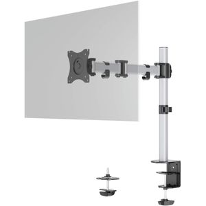 Durable monitorsteun Select voor 1 monitor, 360° draaibaar, zwenkbaar, in hoogte verstelbaar, voor VESA-schermen tot 27"" en 8 kg, zilver, 509423