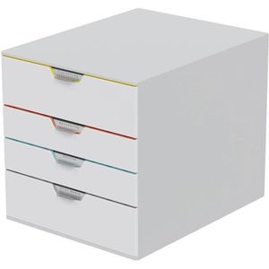 Durable Schubladenbox VARICOLOR MIX 4 762427 4 Schübe grau/farbig