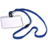 Durable badge met textielband donkerblauw, 10 stuks - blauw Papier 4005546800189