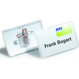 Durable badge met combiclip Click Fold formaat 40 x 75 mm