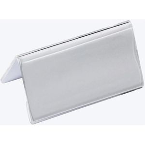 DURABLE Tafelnaambord van acryl, h x b = 52/104 x 100 mm, VE = 30 stuks, dakvorm