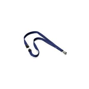DURABLE Textielband SOFT COLOUR, voor houders met karabijnhaak, VE = 20 stuks, nachtblauw