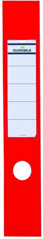 Durable Ordnerrückenschild Ordofix breit 60x390mm rot VE=10 Stück