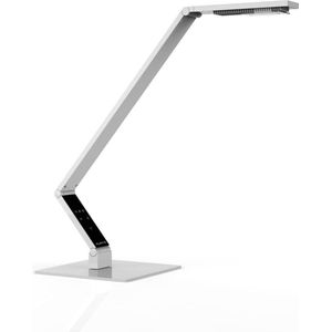 LUCTRA® Table Linear Base LED-bureaulamp - biologisch effectief licht - dimbaar - wit aluminium