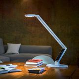 LUCTRA® Table Radial Base LED-bureaulamp - biologisch effectief licht - dimbaar - wit aluminium