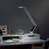 LUCTRA® Table Radial Base LED-bureaulamp - biologisch effectief licht - dimbaar - wit aluminium