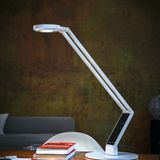 LUCTRA® Table Radial Base LED-bureaulamp - biologisch effectief licht - dimbaar - wit aluminium