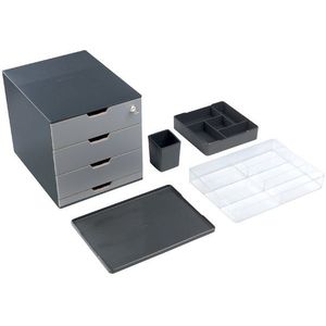 Durable 338558 COFFEE POINT BOX voor koffie/thee, cateringdoos, koffiezetapparaat/kantoorkeuken, antraciet