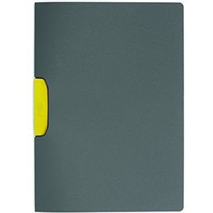 Durable 230404 Klemmap Duraswing Color voor 30 vellen DIN A4, zakje 5 stuks, antraciet met gele klem