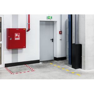 Durable Duraline vloermarkeringstape | zelfklevend | rood / wit | 30 meter