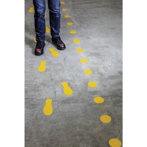 Vloersticker vorm: 'Punt', Geel