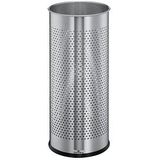 Durable 337123 vuilnisemmer met hoge deur, 28,5 l, hoogte 62 cm, van geborsteld roestvrij staal, met perforaties, kleur: metallic zilver