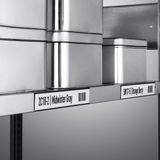 Durable 171258 Etikethouder C-profiel, magnetisch, herpositioneerbaar, met 6 etiketten, L 200 x B 40 mm, antraciet, 5 stuks