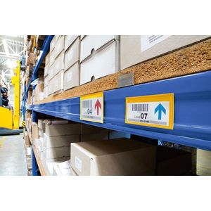 DURABLE Etikettentas, magnetisch, geel/transparant, 100 x 38 mm, 50 stuks