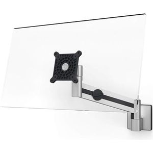Durable 509023 Pro Monitor wandhouder, flexibele arm 360° draaibaar, voor VESA 21-27 inch monitoren, zilver