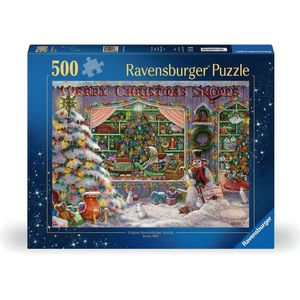 Ravensburger puzzel Merry Christmas Shoppe - 500 stukjes.