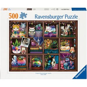 Ravensburger puzzel Cubby Cats and Succulents - Legpuzzel - 500 stukjes