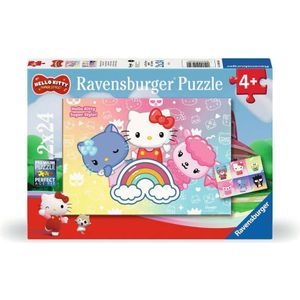 Ravensburger Kinderpuzzel 12001034 - Hello Kitty - 2 x 24 stukjes Hello Kitty puzzel voor kinderen vanaf 4 jaar