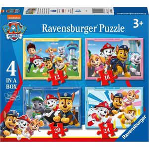 Paw Patrol - 4 in a Box Puzzel - 12+16+20+24 Stukken