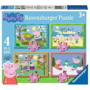 Ravensburger puzzel Peppa Pig: 4 seizoenen - 12+16+20+24 stukjes