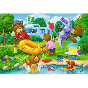 Puzzel De Familie Beer Gaat Kamperen (24 Stukjes) - Kinderpuzzel