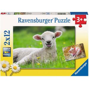 Ravensburger - Boerderijdieren Puzzel - 2x12 Stuks