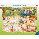 Ravensburger - Kinderpuzzel - Framepuzzel 30-48 stukjes - Framepuzzel 30-48 stukjes - Op de boerderij - Meisje of jongen vanaf 4 jaar - Hoogwaardige puzzel gemaakt in Europa - 06332